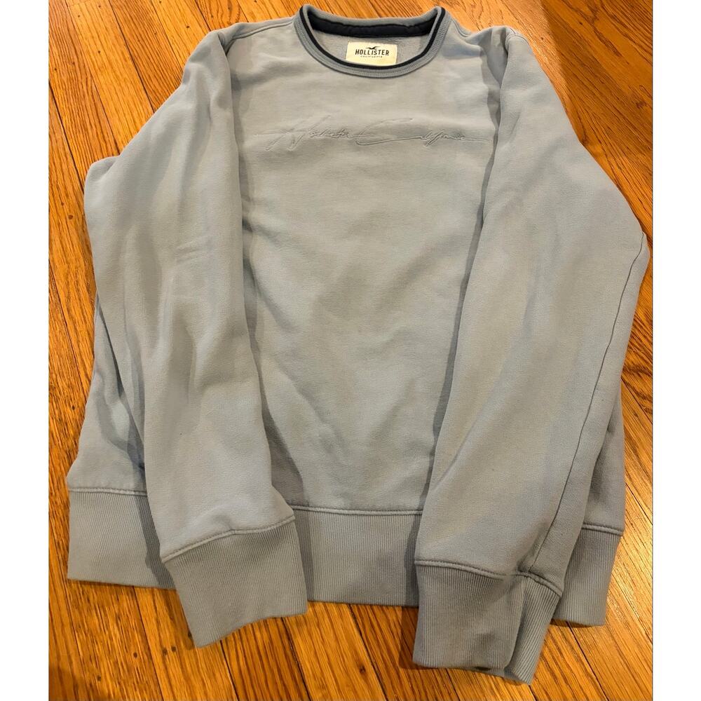 Hollister Men’s Medium Blue Crewneck Sweatshirt Pullover Casual